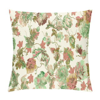 Personality  Watercolor Flower Design With Light Background Pillow Covers