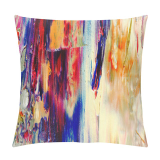 Personality  Colorful Abstract Painting Background. Modern Motif Visual Art .Intensive Multicolor Mix Of Oil Vibrant Colors. Trendy Hand Painting Canvas . Paint Brushstrokes On Canvas For Trendy Poster Wallpaper Pillow Covers