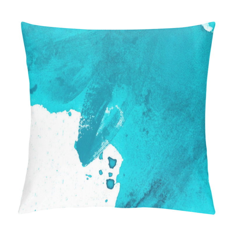 Personality  Light blue and white hand drawn watercolor background. pillow covers