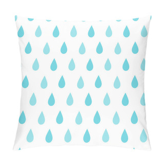 Personality  Rain Seamless Pattern. Flat Design Vector Background Pillow Covers