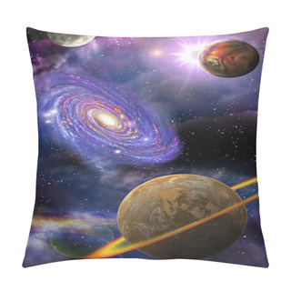 Personality  Galaxies And Planets In Space Pillow Covers