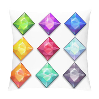 Personality  Cartoon Vector Gems And Diamonds Pillow Covers