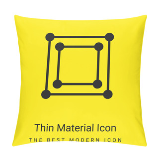 Personality  Bounding Box Minimal Bright Yellow Material Icon Pillow Covers