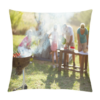 Personality  Grilled Meat Skewers Barbecue Pillow Covers