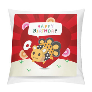 Personality  Monster Birthday Card Pillow Covers
