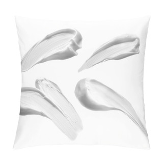 Personality  Beauty Cream Samples On White Background. Pillow Covers