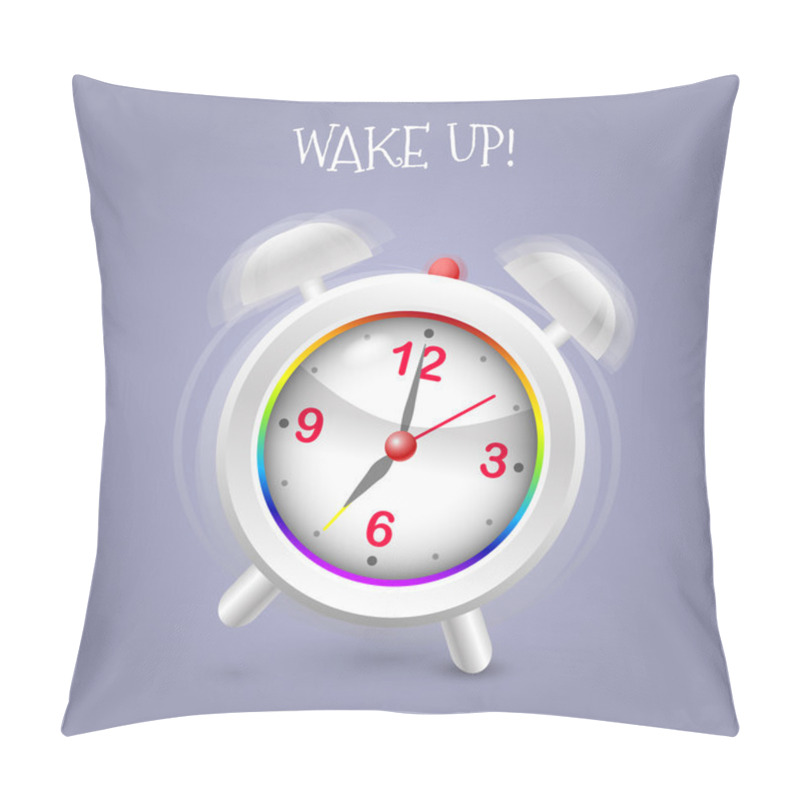 Personality  Alarm Clock Ringing Vector Illustration  Pillow Covers