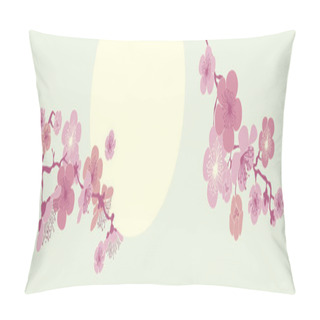 Personality  Vector Illustration Of Decorative Sakura Branch. Floral Pattern For Header, Surfers Design, Decor, Cards. Pillow Covers