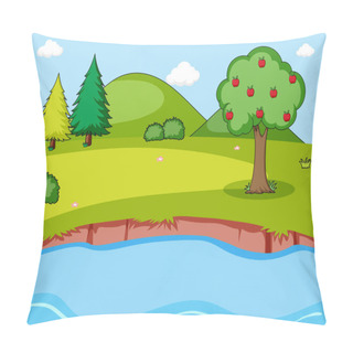 Personality  Simple Nature Landscape Background Illustration Pillow Covers