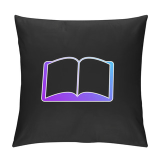 Personality  Book Opened Symmetrical Shape Blue Gradient Vector Icon Pillow Covers