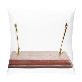Personality  Red Leather Pen Holder Pillow Covers