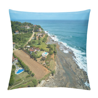 Personality  Luxury Homes On Pacific Ocean Coast Line Pillow Covers
