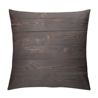 Personality  Top View Of Brown Wooden Surface With Copy Space Pillow Covers
