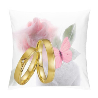 Personality  Just Married With Flowers Pillow Covers