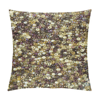 Personality  Mix Beige -brown  Japanese Beads. MIYUKI Delica. Pillow Covers