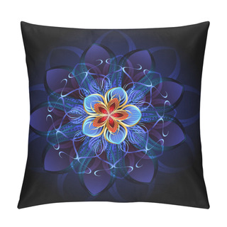 Personality  Abstract Blue Flower Pillow Covers