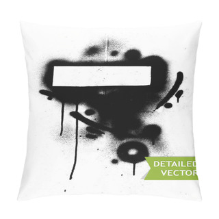 Personality  Abstract Spray Paint Elements. Highly Detailed Vector Pillow Covers