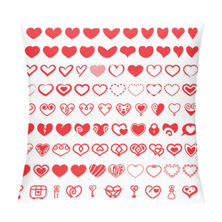 Personality  Heart Vector Shapes Set Pillow Covers