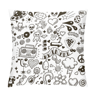 Personality  Set Of Hand Drawing Icons Pillow Covers