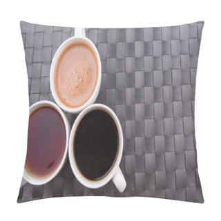 Personality  Hot Beverages In Mugs Pillow Covers