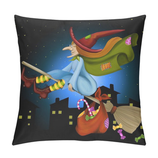 Personality  Witch On Broom Pillow Covers