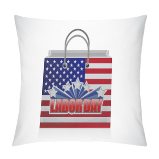 Personality  Labor Day Shopping Bag Sign Illustration Design Pillow Covers