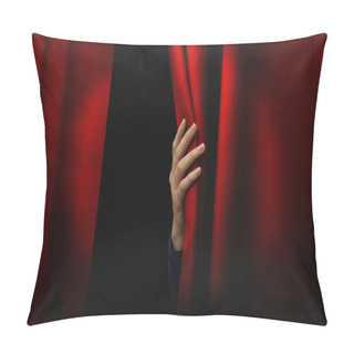 Personality  Opening Red Curtain Pillow Covers