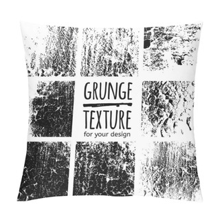 Personality  Grunge Black Textures Set Pillow Covers