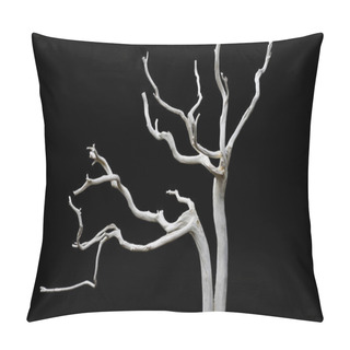 Personality  Naked Tree On Black Pillow Covers