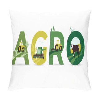 Personality  Word AGRO About Agriculture Pillow Covers
