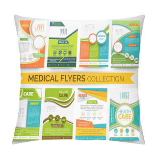 Personality  Stylish Medical Flyers, Templates Or Brochures Collection. Pillow Covers