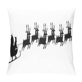Personality  Santa In Sleigh Pillow Covers