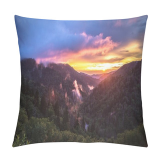 Personality  Great Smoky Mountain Sunset Pillow Covers