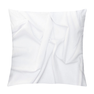 Personality  Full Frame Of White Silk Cloth Background Pillow Covers