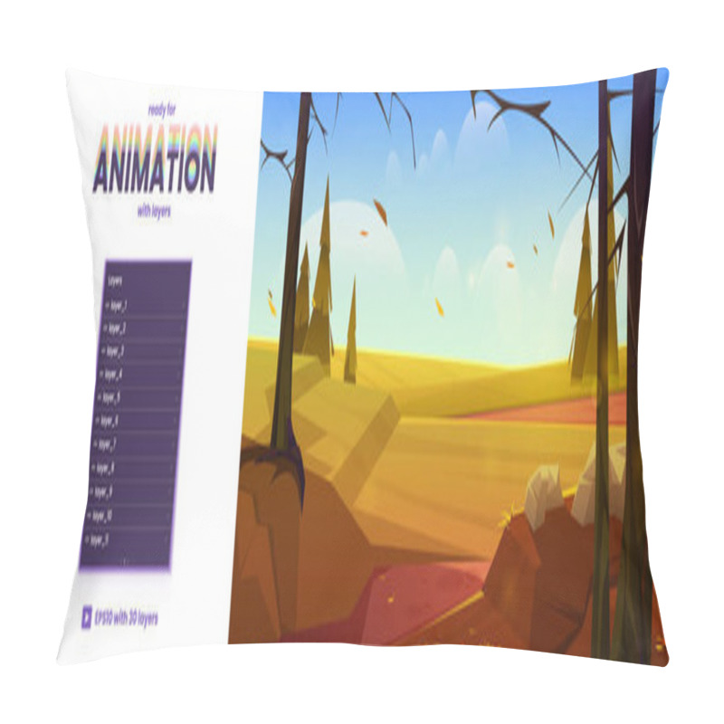 Personality  Cartoon autumn nature landscape animation layers pillow covers