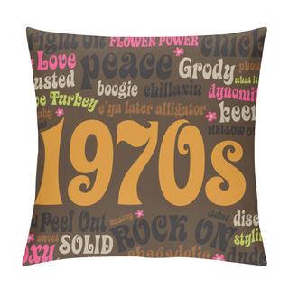Personality 1970s Phrases And Slangs Pillow Covers