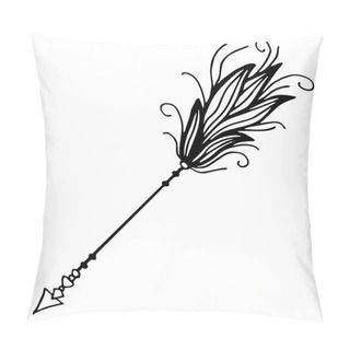Personality  Very High Quality Original Illustration Of Arrow With Feathers Pillow Covers