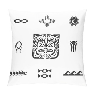 Personality  Polynesian Tattoo Indigenous Primitive Ar Pillow Covers