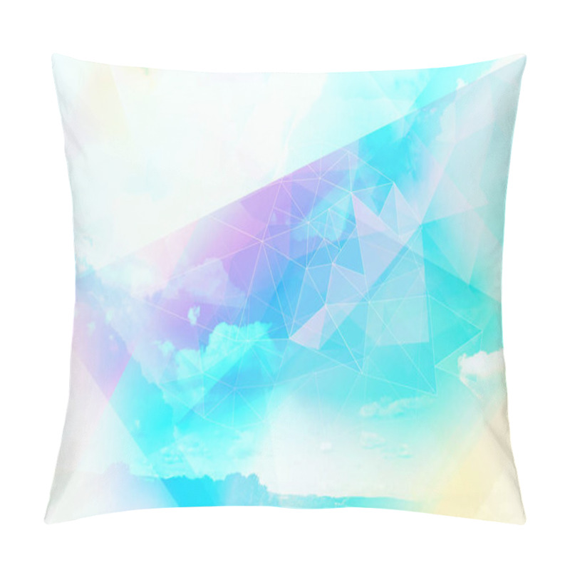 Personality  Bright abstract triangles, polygonal 3d background pillow covers