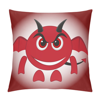 Personality  Cartoon Devil Vektor Art Pillow Covers