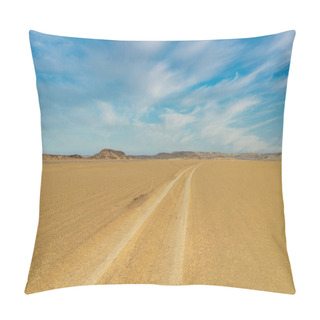 Personality  Beautiful Desert Landscape With Blue Sky At Cabo De Vela. La Guajira, Colombia. Pillow Covers