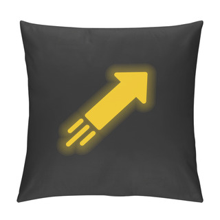 Personality  Arrow Yellow Glowing Neon Icon Pillow Covers