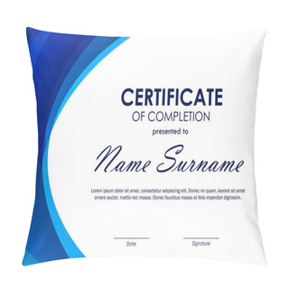 Personality  Certificate Of Completion Template Pillow Covers
