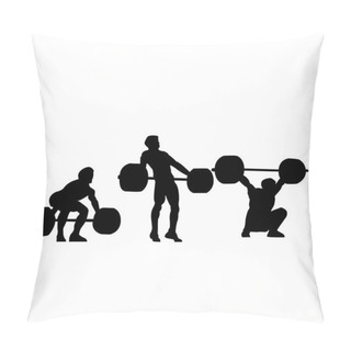 Personality  Weightlifting - Snatch Vector Illustration Pillow Covers