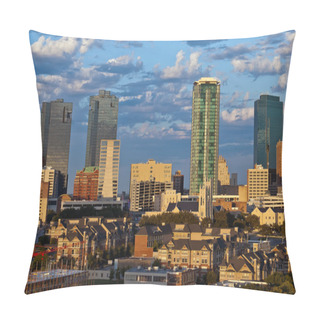 Personality  Cityscape Of Fort Worth Texas Pillow Covers