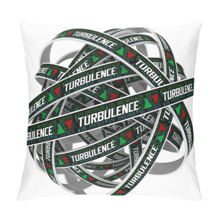 Personality  Turbulence Stock Market Prices Volatility Ups Downs Trends Cycle 3d Illustration Pillow Covers