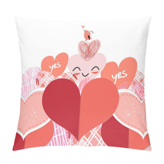 Personality  Bright Lovers Heart Pillow Covers