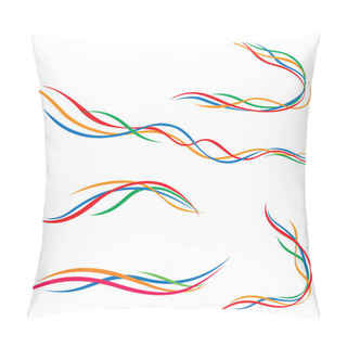 Personality  Abstract Background With Bent Lines. Pillow Covers
