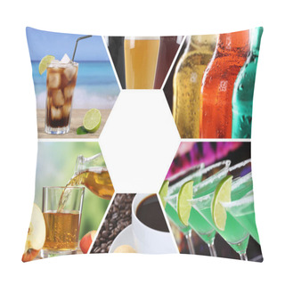 Personality  Drink Menu Collection Collage Beverages Drinks Restaurant Bar Pillow Covers