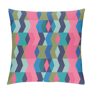 Personality  Vector Colorful Geometric Shapes Seamless Pattern Background. Pillow Covers